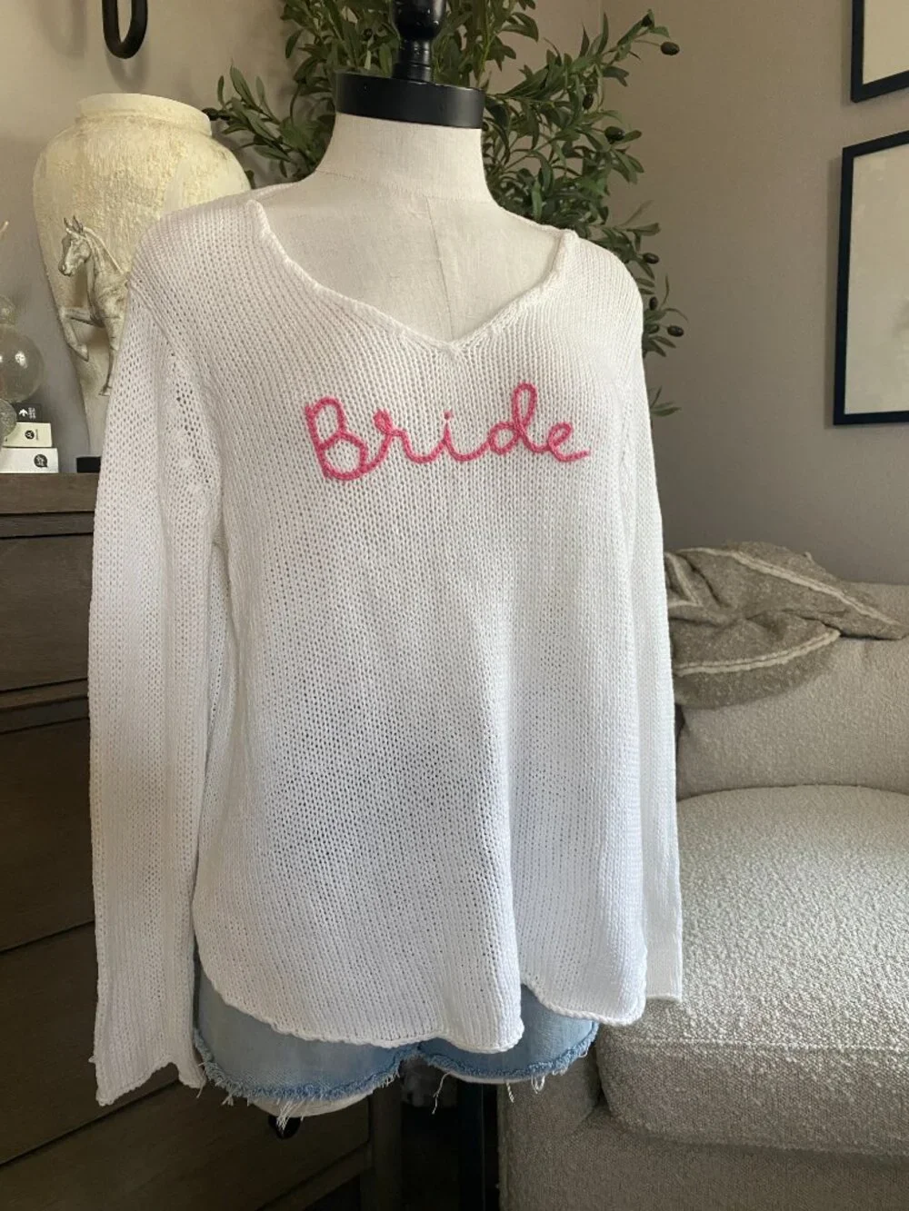 Wooden Ships | Bride V-Neck Cotton Sweater